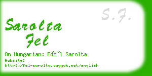 sarolta fel business card